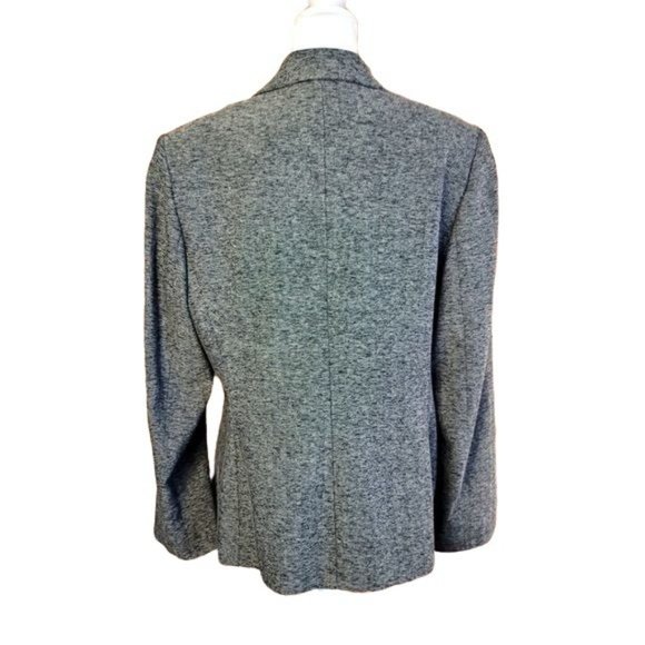LE SUIT ESSENTIALS Gray Black Tweed Career Suit Jacket Blazer - Women's 12 - Picture 5 of 11